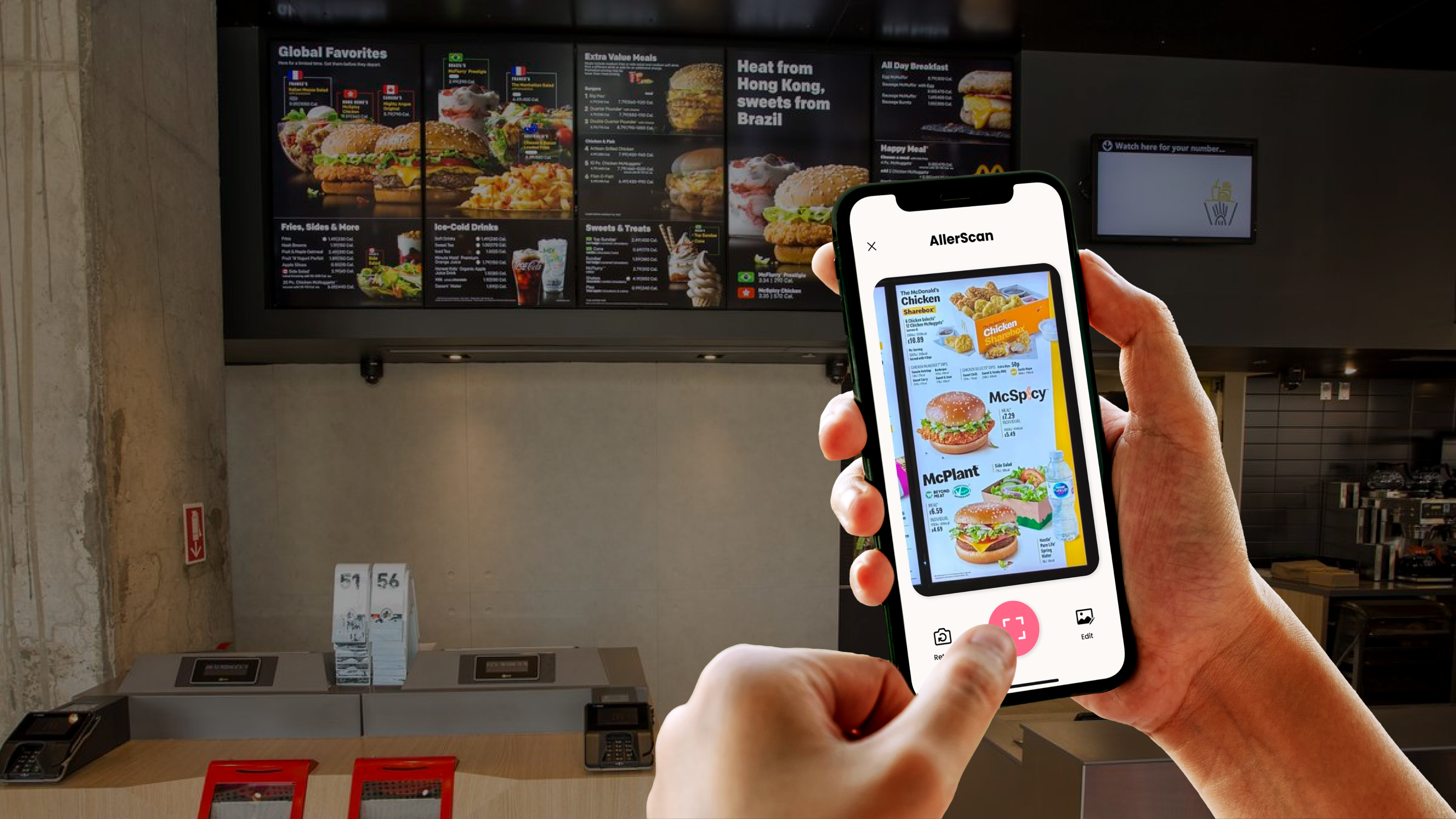 AllerPal restaurant scanning experience